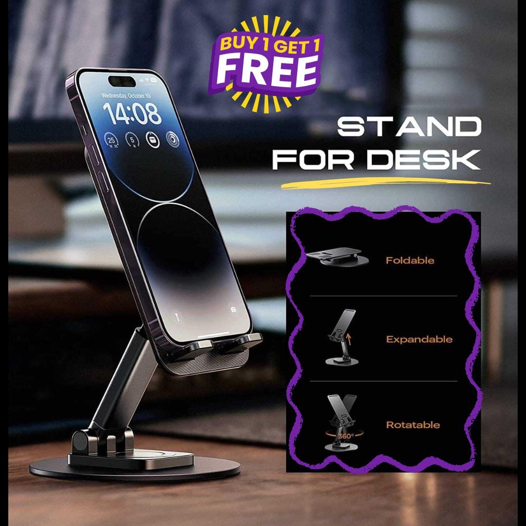 360° Rotating and Height Adjustable Mobile Tablet Stand