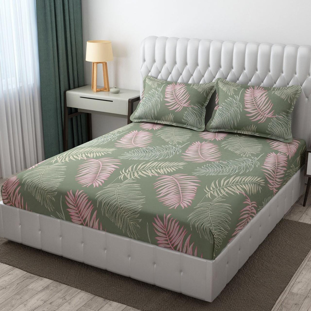 Cotton Elastic Fitted Bedsheet - Fits with any Beds & Mattresses Great Happy IN