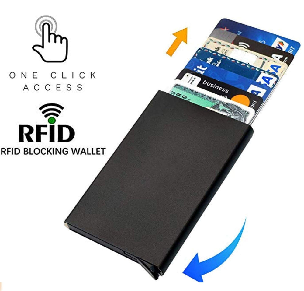 Smart Card Wallet - RFID Blocking Anti-Theft ( Buy 1 Get 1 Free ) Great Happy IN