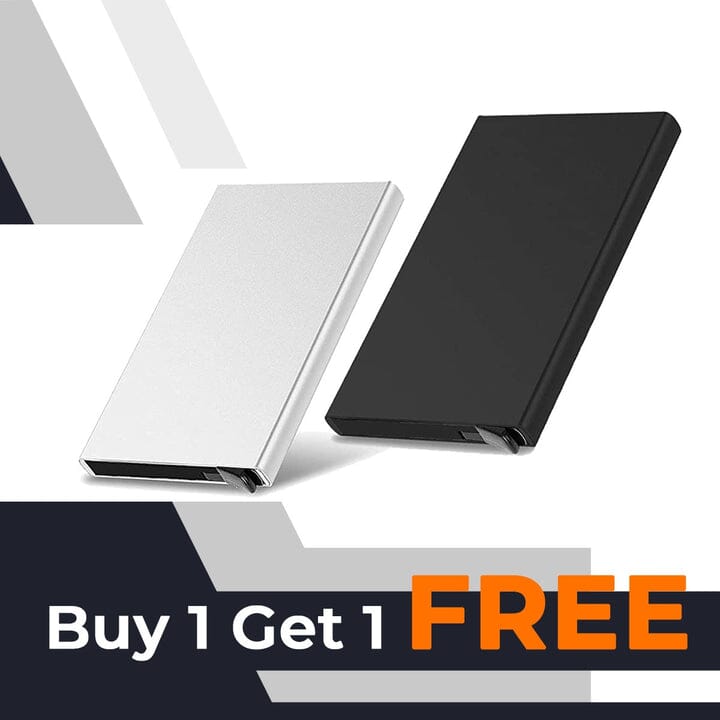 Smart Card Wallet - RFID Blocking Anti-Theft ( Buy 1 Get 1 Free ) Great Happy IN
