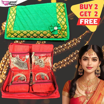 Jewellery Organizer Bag - 7 Pockets Great Happy IN BUY 2 GET 2 FREE - ₹1299 