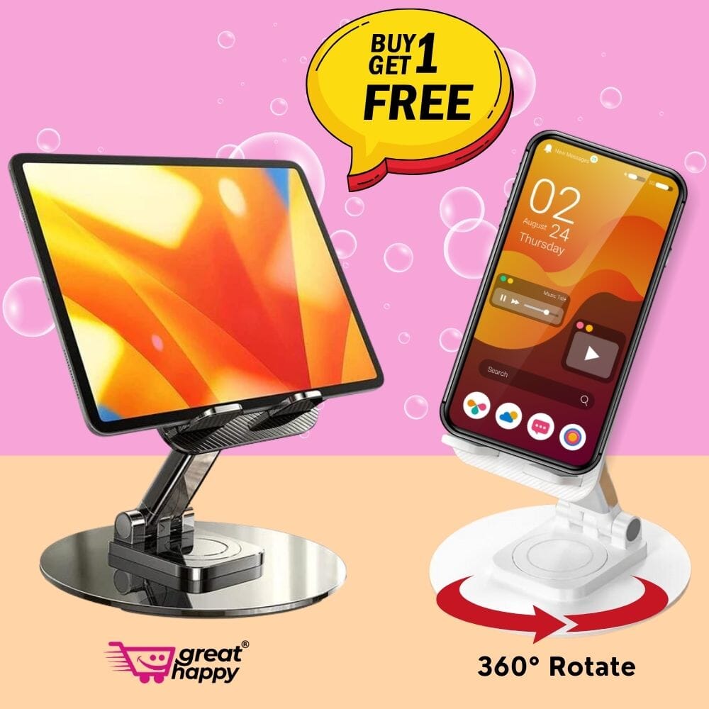 360° Rotating and Height Adjustable Mobile & Tablet Stand - (BUY 1 GET 1 FREE) mobil Great Happy IN 
