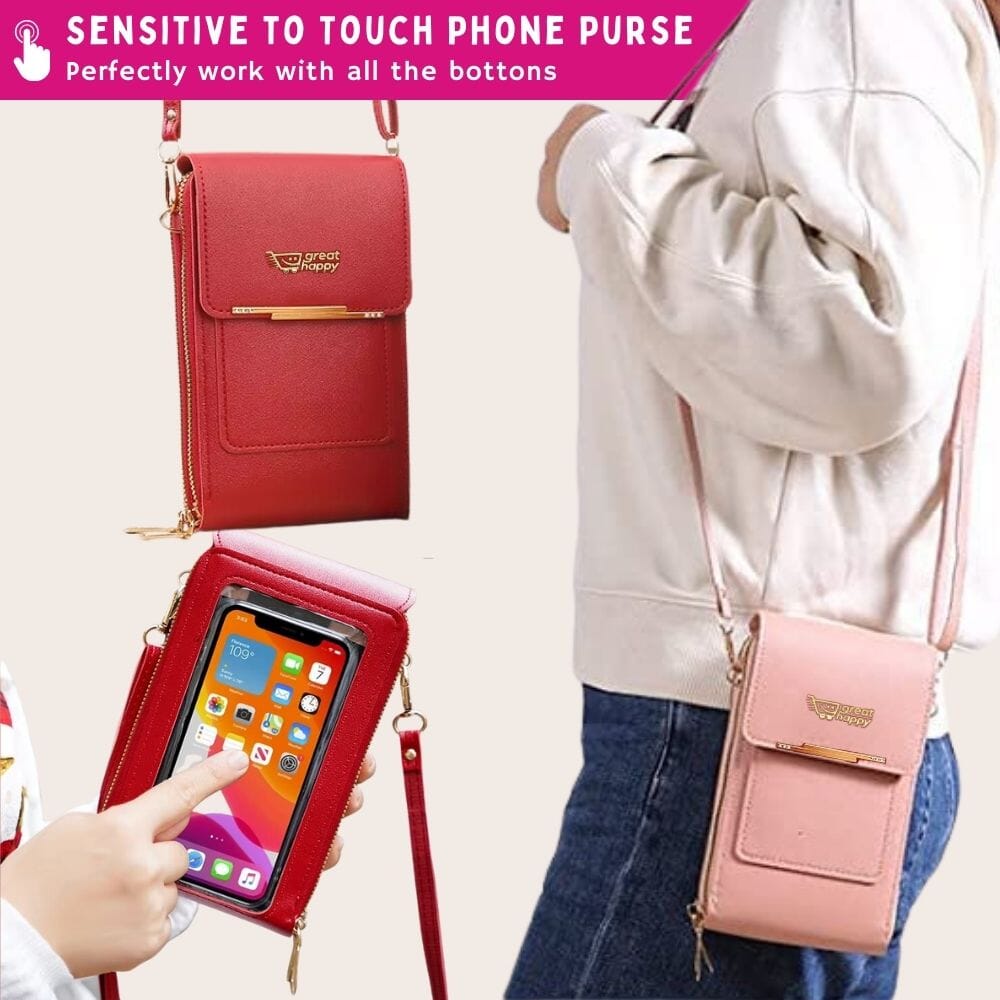 Premium Touch Screen Women's Bag ( Anti-theft RFID Protection ) Great Happy IN PINK 