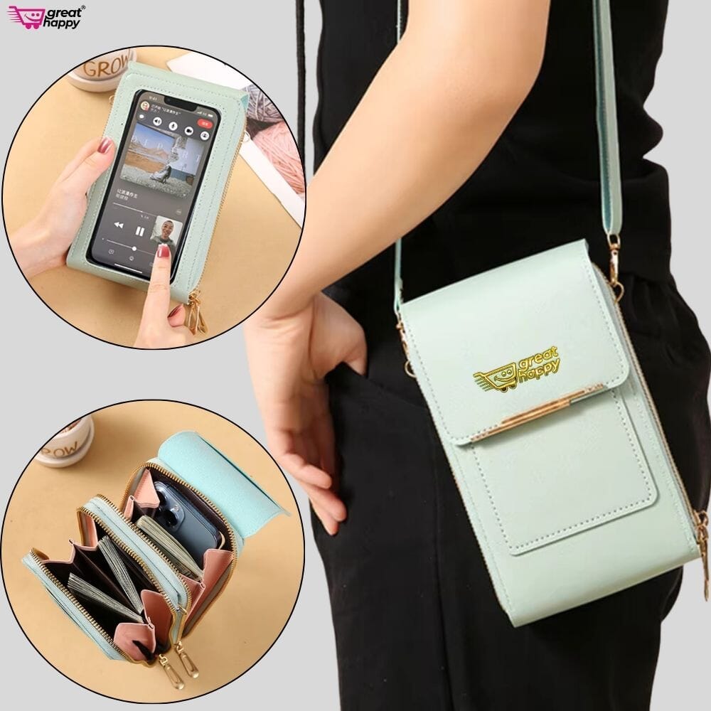 Premium Touch Screen Women's Bag ( Anti-theft RFID Protection ) Great Happy IN SKY BLUE 