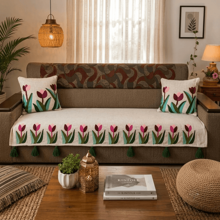 Jute Cotton Sofa Cover jute sofa cover Great Happy IN 