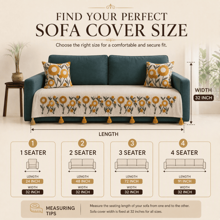 Genda Tufted Jute Cotton Sofa Cover jute sofa cover Great Happy IN 