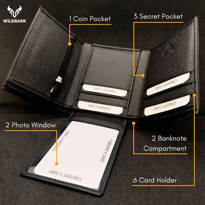 Wildbark Men's Leather Wallet - Slim & RFID Blocking Anti-Theft ( Buy 1 Get 1 Free ) Leather Wallet Great Happy IN 