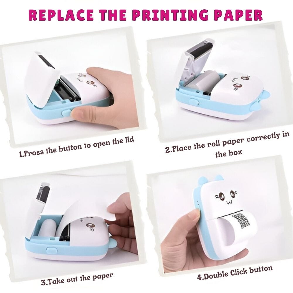 Vision Pro Mini Printer - (1 Sticker Roll Free) Printer Great Happy IN 