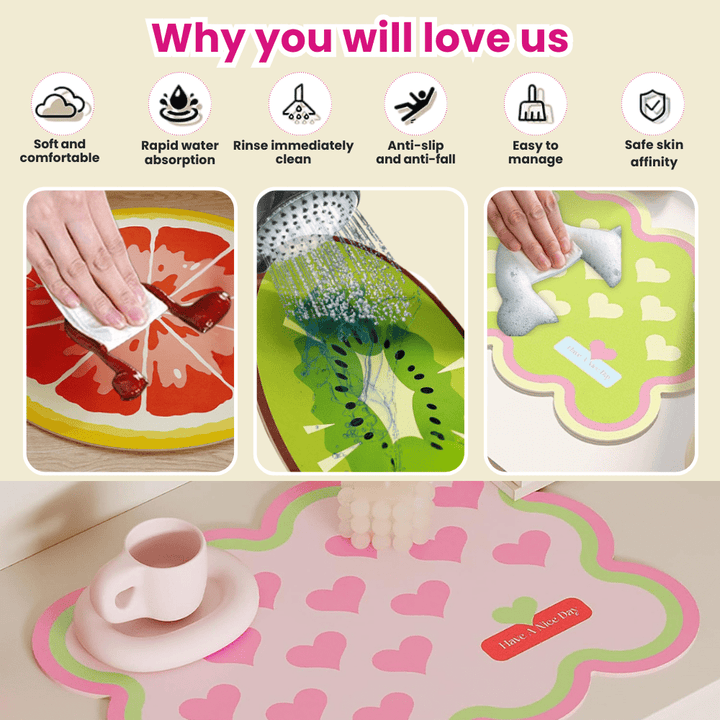 Quick Dry Kitchen Mat Great Happy IN 