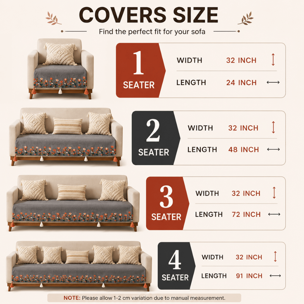 Gulmohar Grey Jute Cotton Sofa Cover jute sofa cover Great Happy IN 