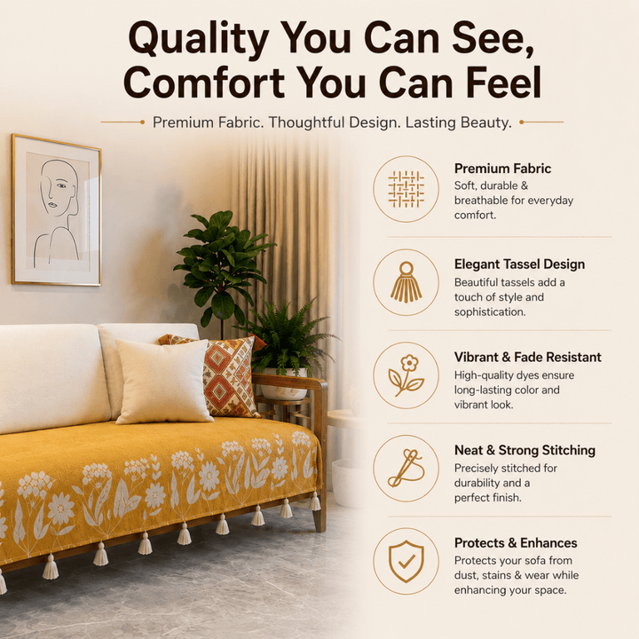 Sarson Jute Cotton Sofa Cover jute sofa cover Great Happy IN 
