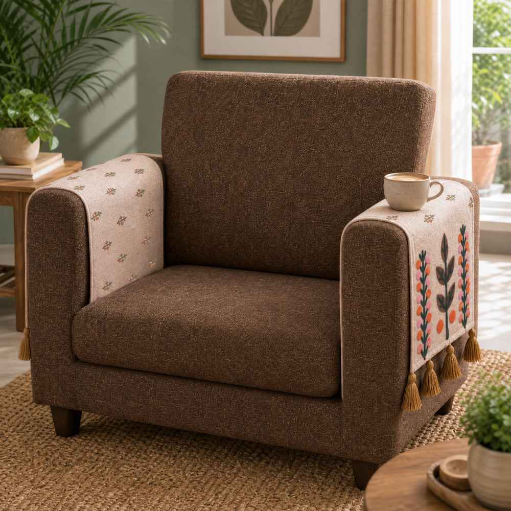 Jute Look Cotton Sofa Cover jute sofa cover Great Happy IN 