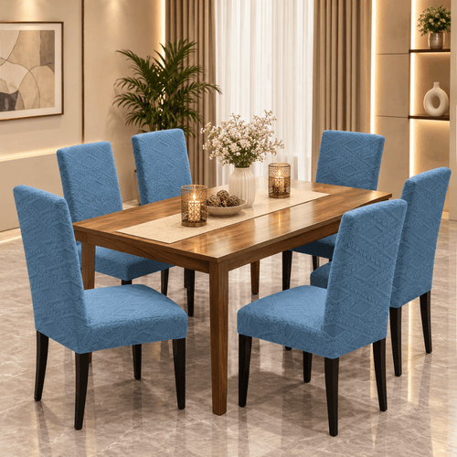Heritage Light Blue Premium Stretchable Chair Cover