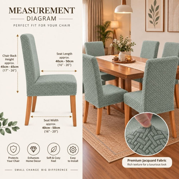 Pastel Green Polar Fleece Premium Chair Cover - Stretchable & Elastic Fitted polar fleece chair cover Great Happy IN 