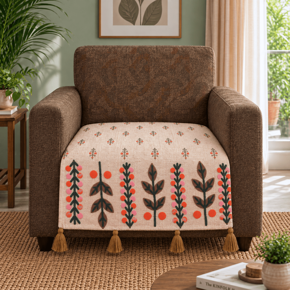 Jute Look Cotton Sofa Cover jute sofa cover Great Happy IN 