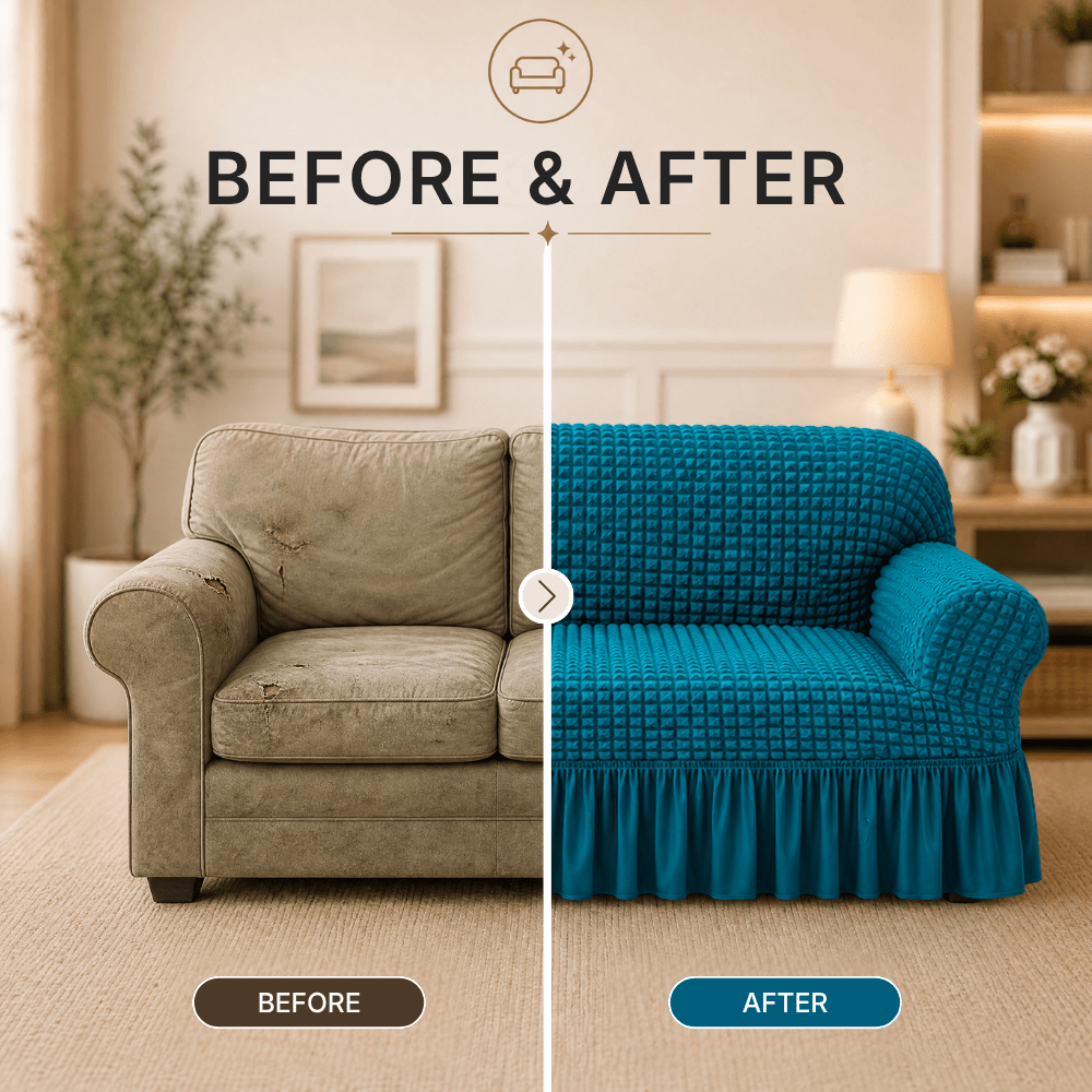 Teal Bubble Frill Sofa Cover bubble frill sofa cover Great Happy IN 