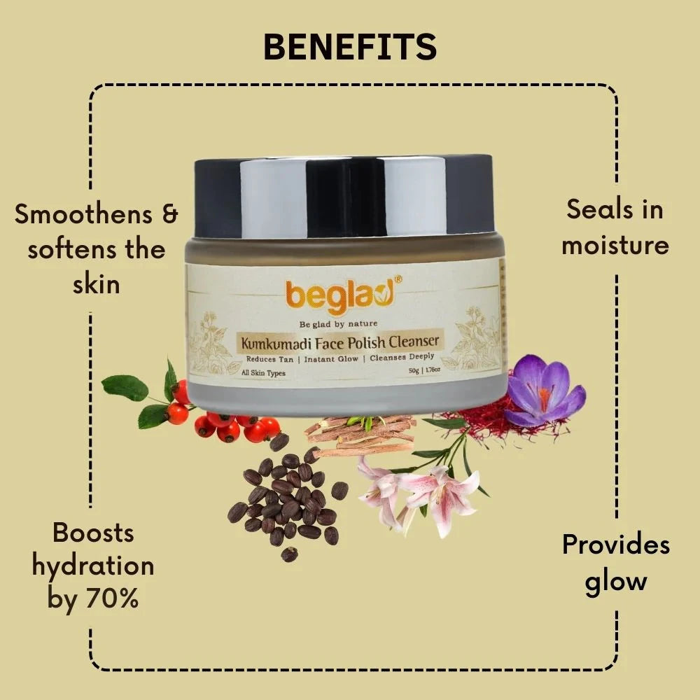 Beglad® 100% Natural Kumkumadi Face Cleanser Great Happy IN 