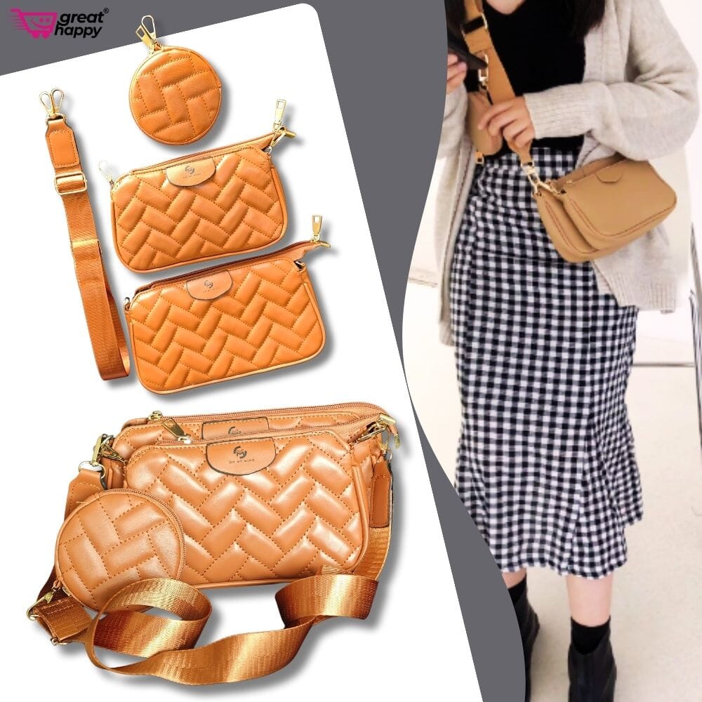 3 IN 1 Women's Sling Bag Great Happy IN 