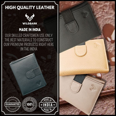 Wildbark Men's Leather Wallet - Slim & RFID Blocking Anti-Theft ( Buy 1 Get 1 Free ) Leather Wallet Great Happy IN 