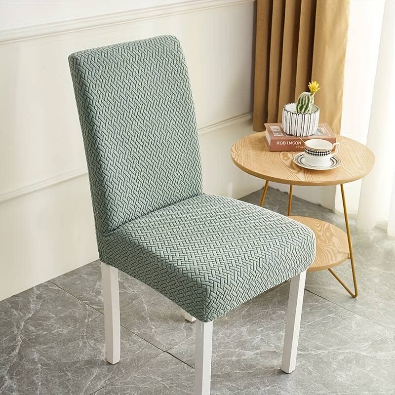Pastel Green Polar Fleece Premium Chair Cover - Stretchable & Elastic Fitted Great Happy IN 