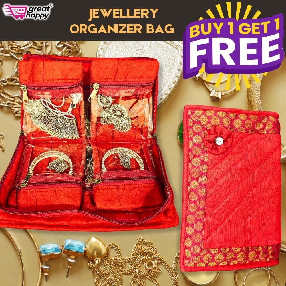 Jewellery Organizer Bag - 7 Pockets Great Happy IN BUY 2 GET 2 FREE - ₹1299 