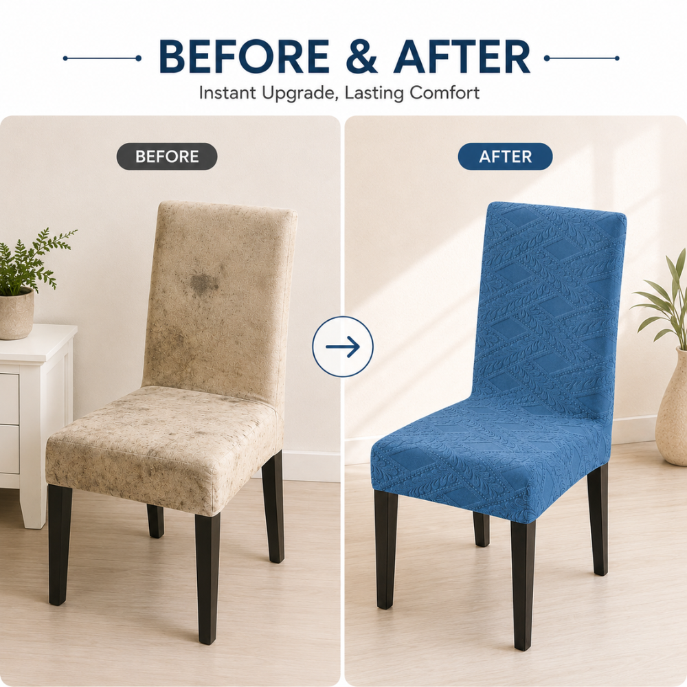 Heritage Light Blue Premium Stretchable Chair Cover