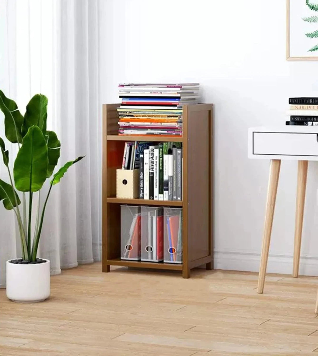 Adjustable Bamboo Bookshelf – Eco-Friendly Great Happy IN 3-Tier 