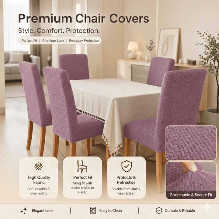 Pink Polar Fleece Premium Chair Cover - Stretchable & Elastic Fitted polar fleece chair cover Great Happy IN 