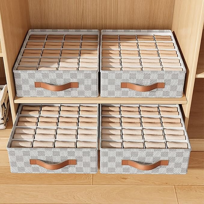 3-Pack Sock & Underwear Drawer Dividers – 20/7/6 Compartments Great Happy IN 