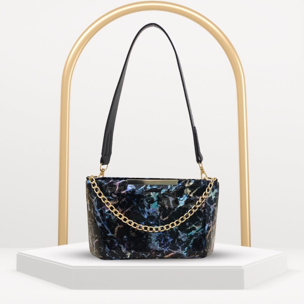 Compact & Stylish Women's Bag Bag Great Happy IN Marble Black 