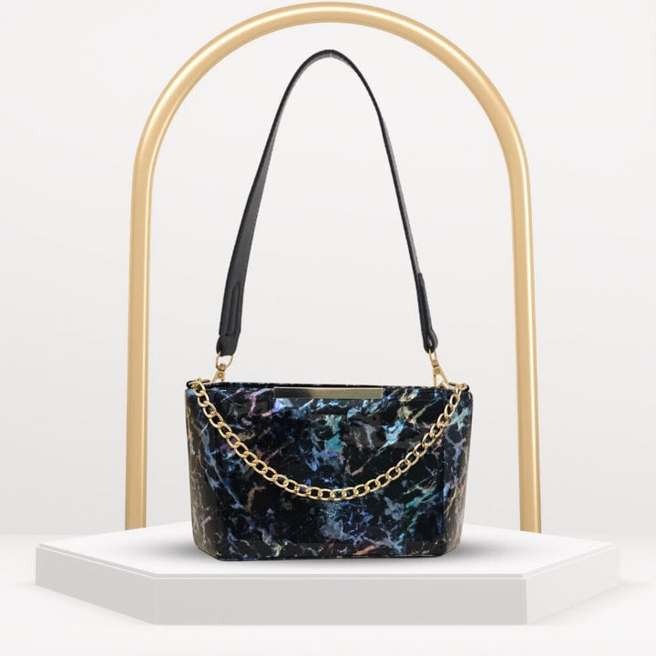 Compact & Stylish Women's Bag Bag Great Happy IN Marble Black 