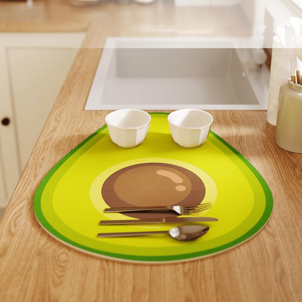 Quick Dry Kitchen Mat Great Happy IN 2 PCS - ₹599 Avocado Delight 