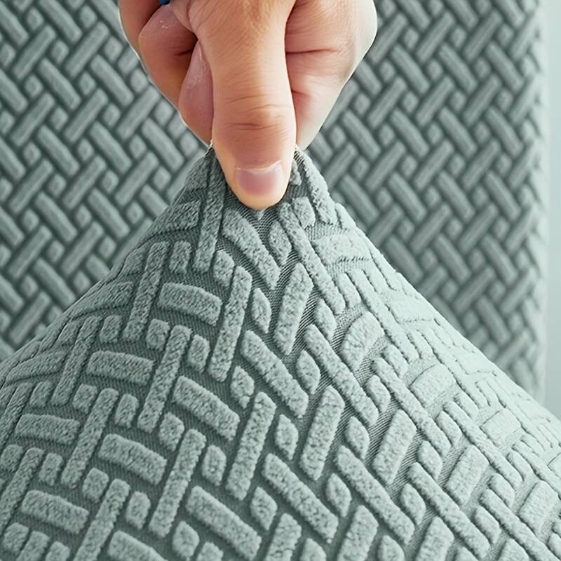 Pastel Green Polar Fleece Premium Chair Cover - Stretchable & Elastic Fitted Great Happy IN 