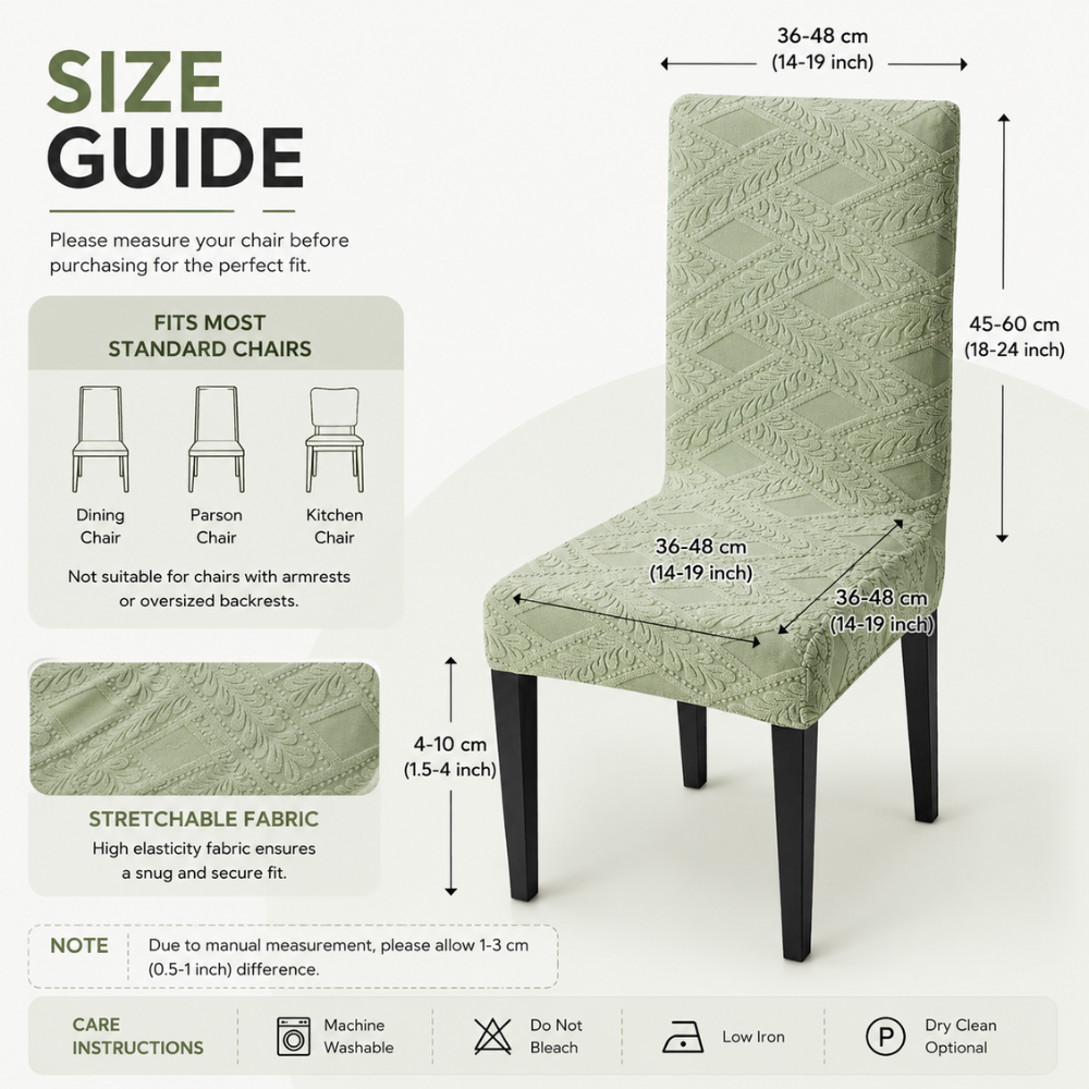 Heritage Green Premium Stretchable Chair Cover