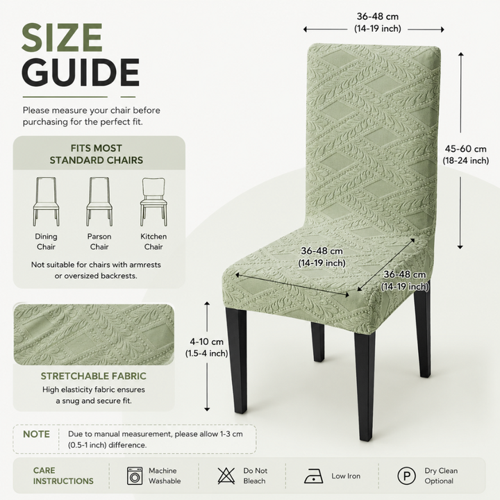 Heritage Green Premium Stretchable Chair Cover