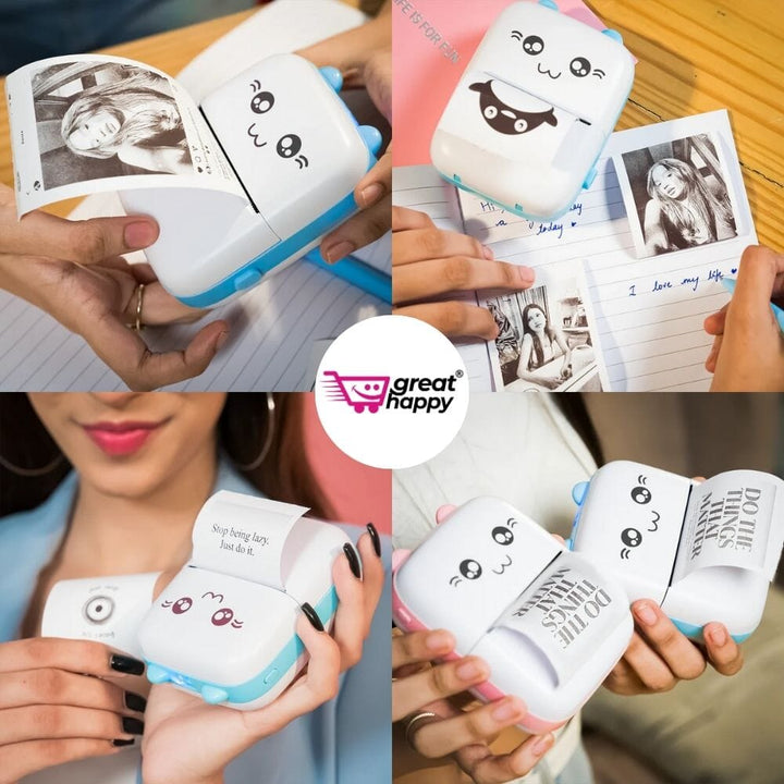 Vision Pro Mini Printer - (1 Sticker Roll Free) Printer Great Happy IN 