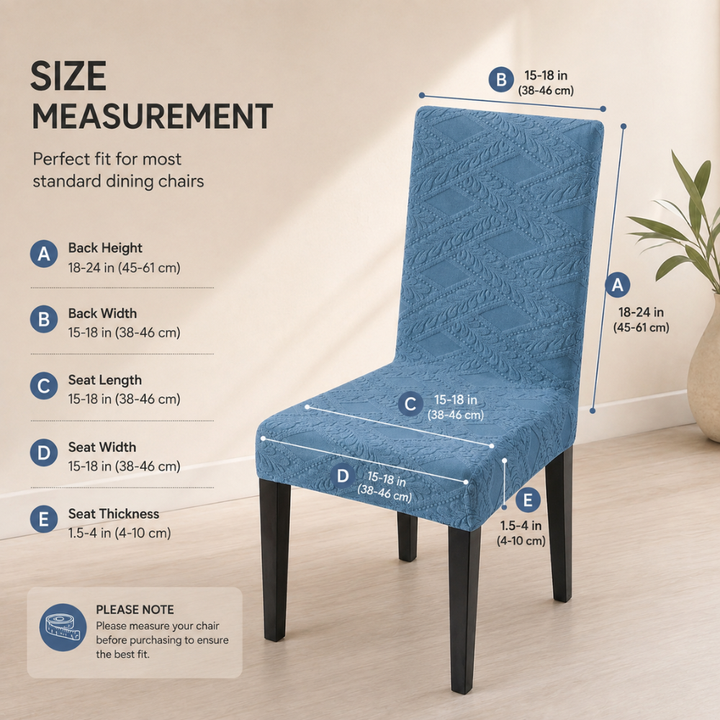 Heritage Light Blue Premium Stretchable Chair Cover