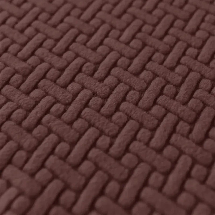 Dark Brown Polar Fleece Premium Chair Cover - Stretchable & Elastic Fitted Great Happy IN 