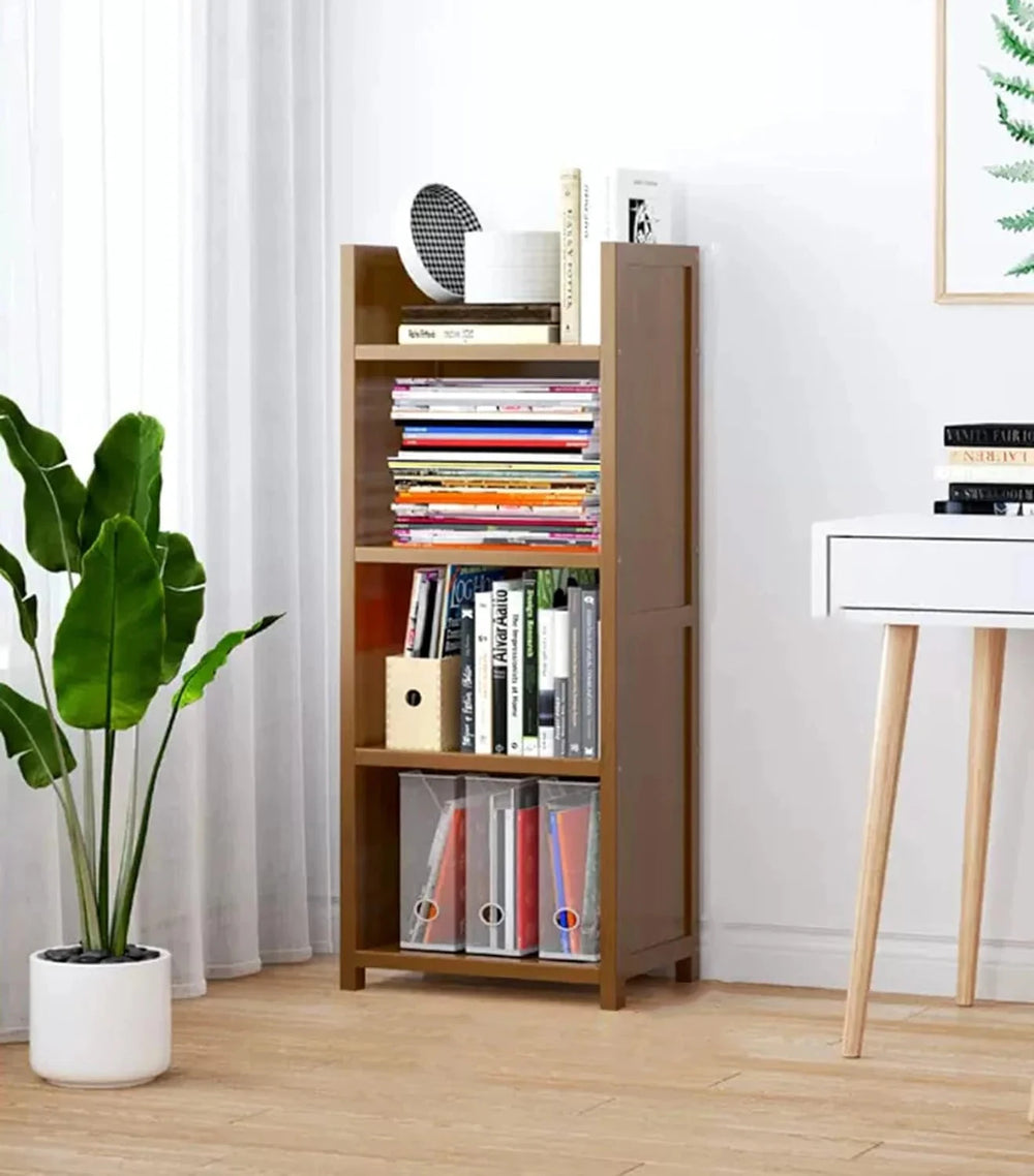 Adjustable Bamboo Bookshelf – Eco-Friendly Great Happy IN 4-Tier 