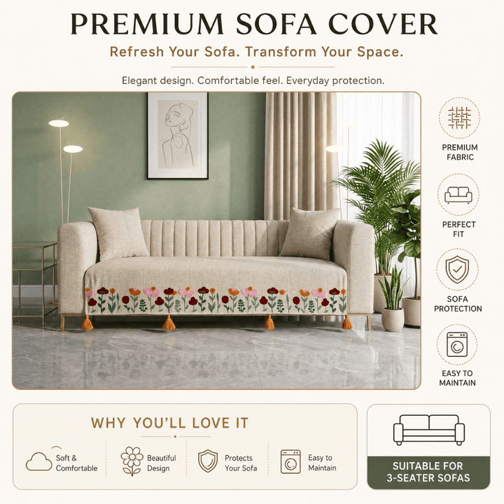 Gulistan Jute Cotton Sofa Cover jute sofa cover Great Happy IN 