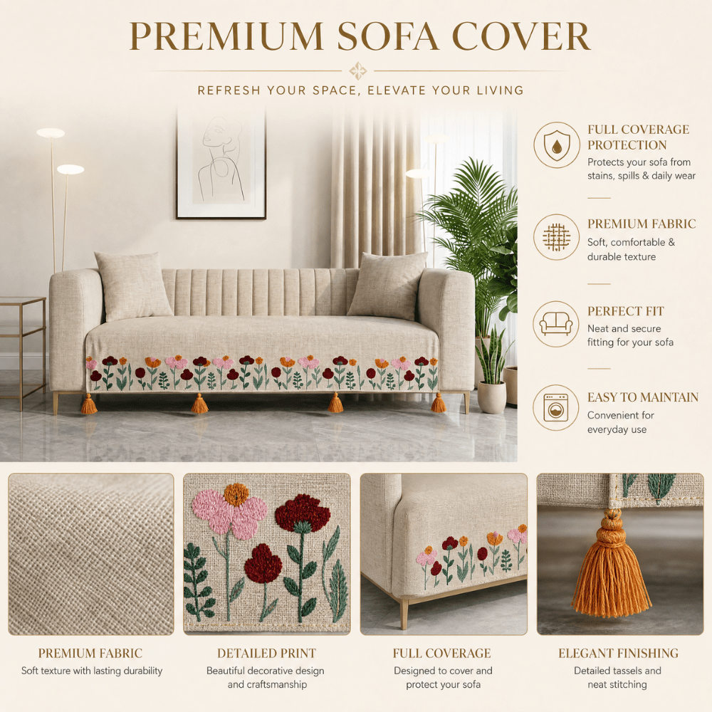 Gulistan Jute Cotton Sofa Cover jute sofa cover Great Happy IN 