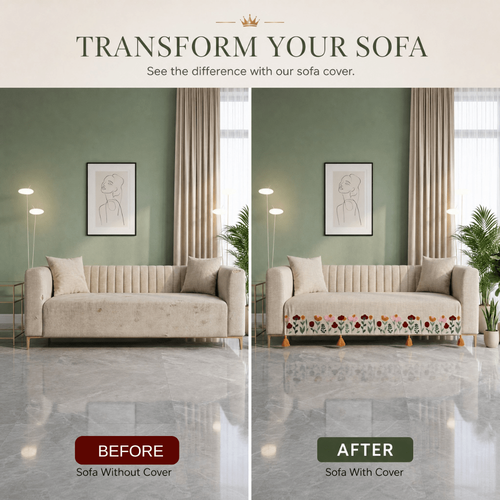 Gulistan Jute Cotton Sofa Cover jute sofa cover Great Happy IN 