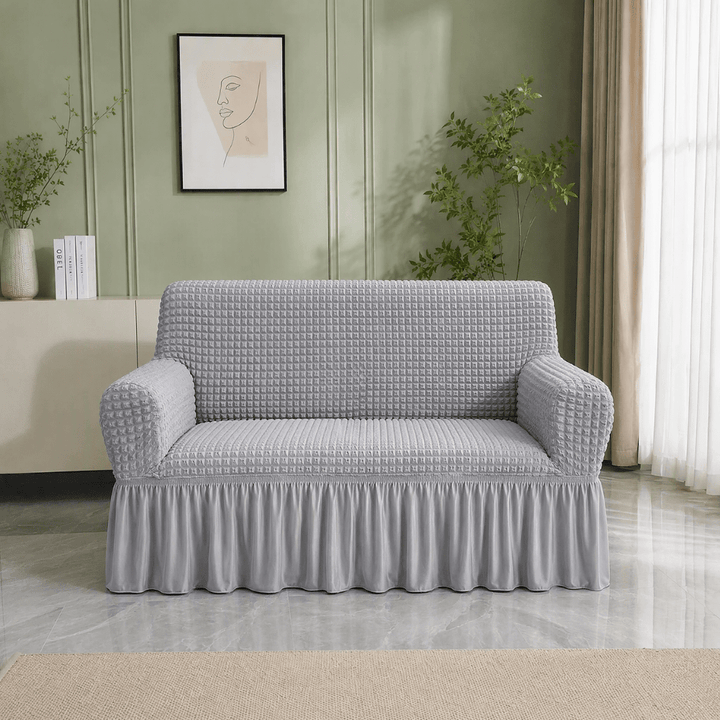 Smoke Bubble Frill Sofa Cover bubble frill sofa cover Great Happy IN 2 Seater 