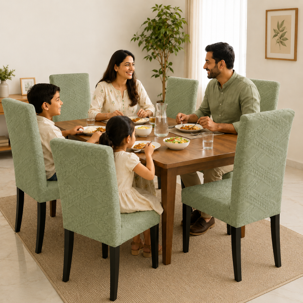 Heritage Green Premium Stretchable Chair Cover