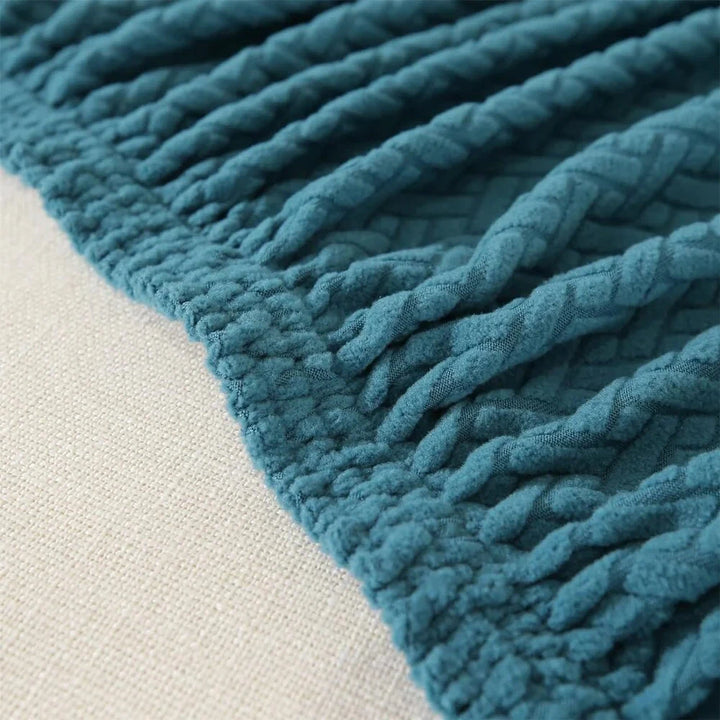 Teal Polar Fleece Premium Chair Cover - Stretchable & Elastic Fitted Great Happy IN 