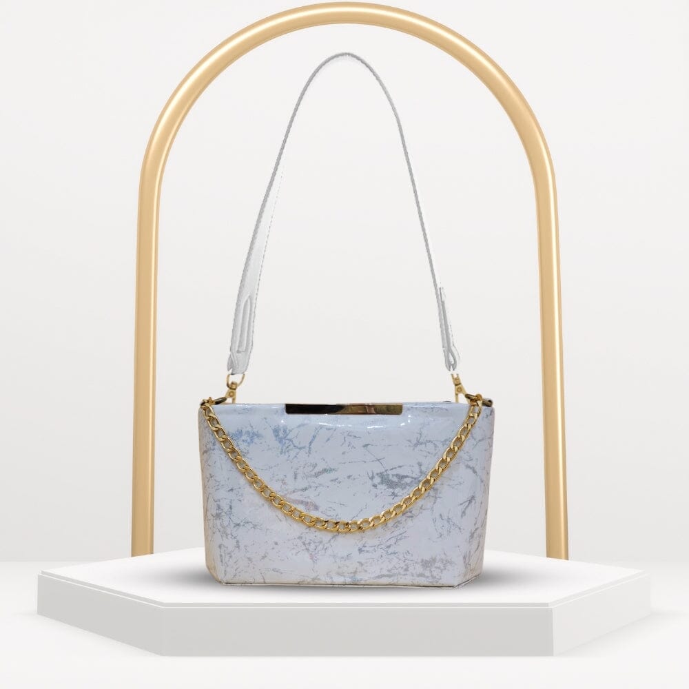 Compact & Stylish Women's Bag Bag Great Happy IN Marble White 