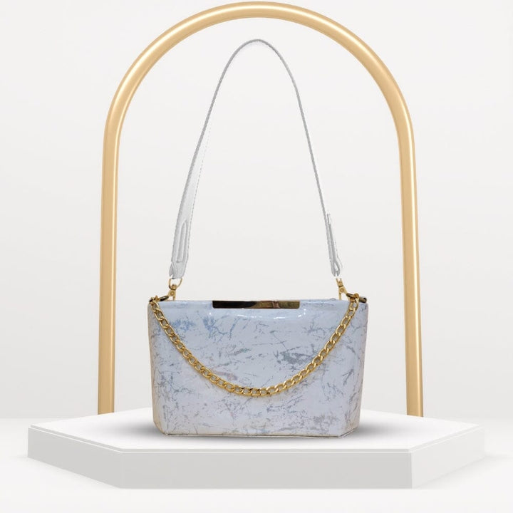 Compact & Stylish Women's Bag Bag Great Happy IN Marble White 