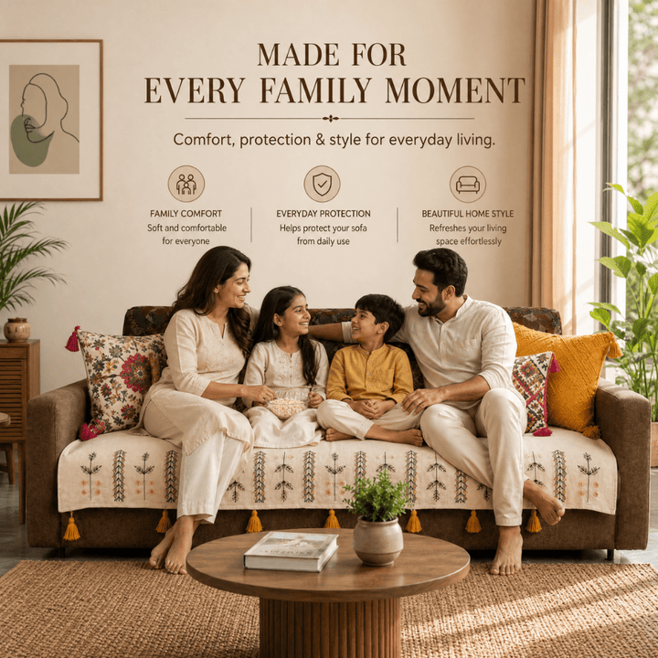 Sage Ivory Jute Cotton Sofa Cover jute sofa cover Great Happy IN 