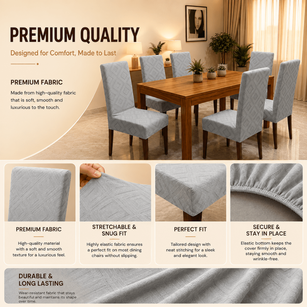 Diamond Stone Premium Stretchable Chair Cover