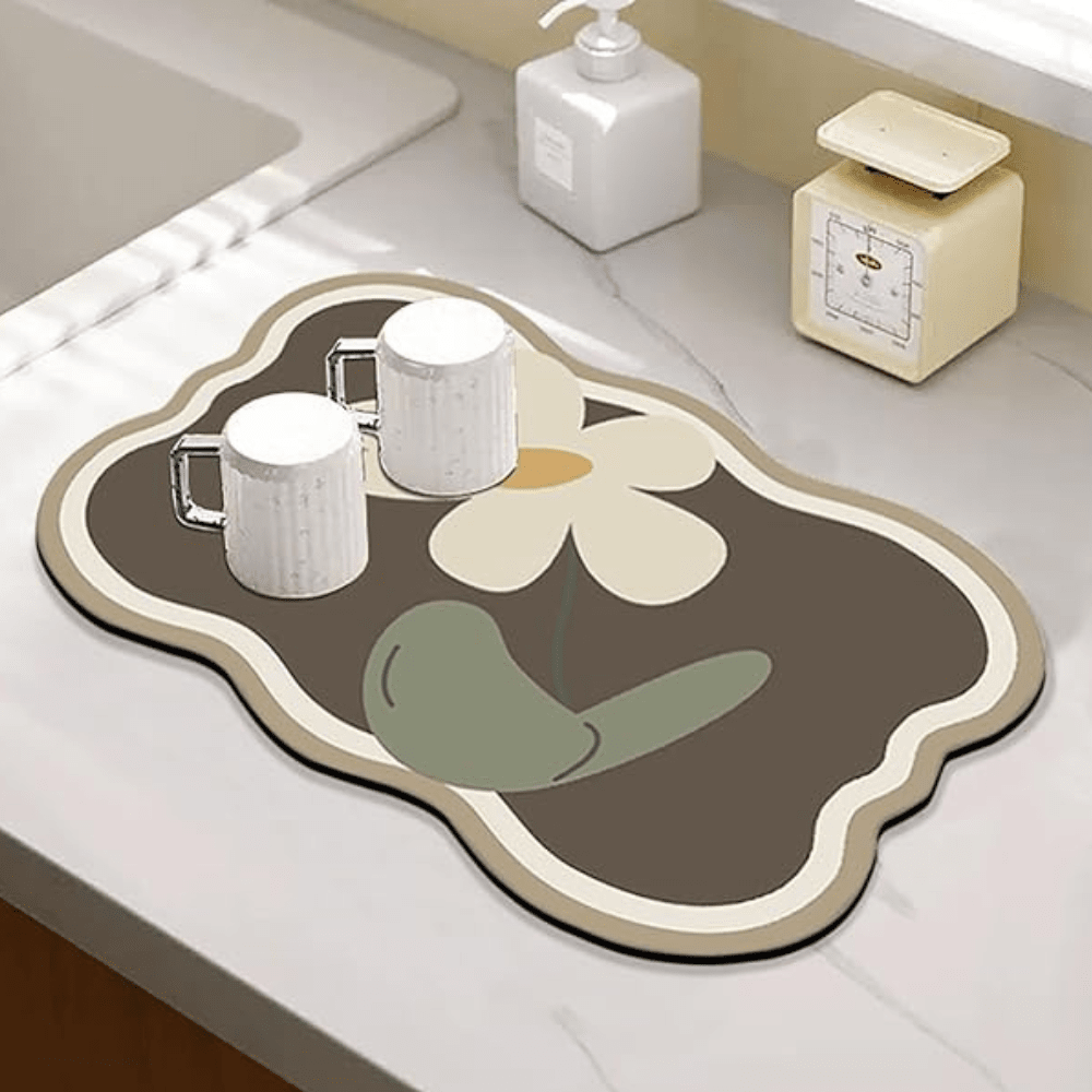 Quick Dry Kitchen Mat Great Happy IN 2 PCS - ₹599 Choco Daisy 